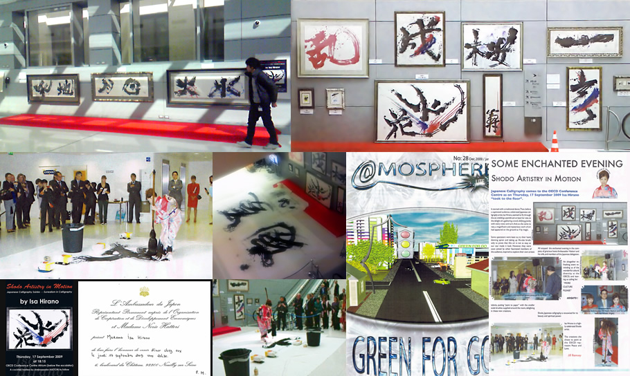 2009年9月 EXHIBITION OECD(世界経済協力機構)　外務省「Shodo Artistry in Motion」